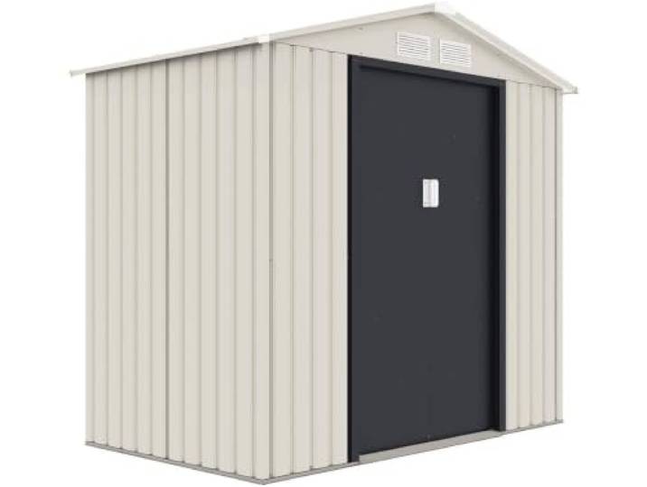 Gerätehaus aus Metall Nebraska - 2,71 m² - Beige/Anthrazitgrau
