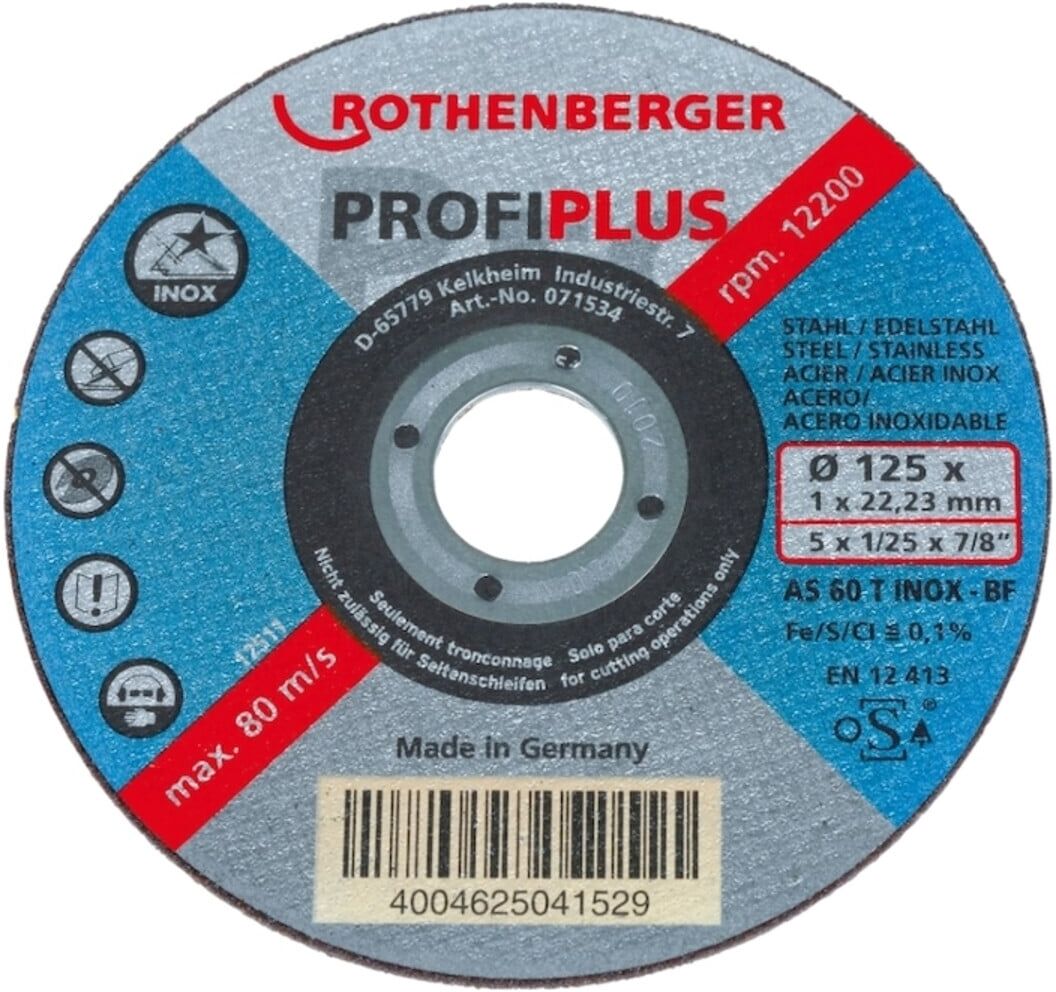 ROTHENBERGER Trennscheibe Inox Profi P Lus, 125x1, Dose (071534D)