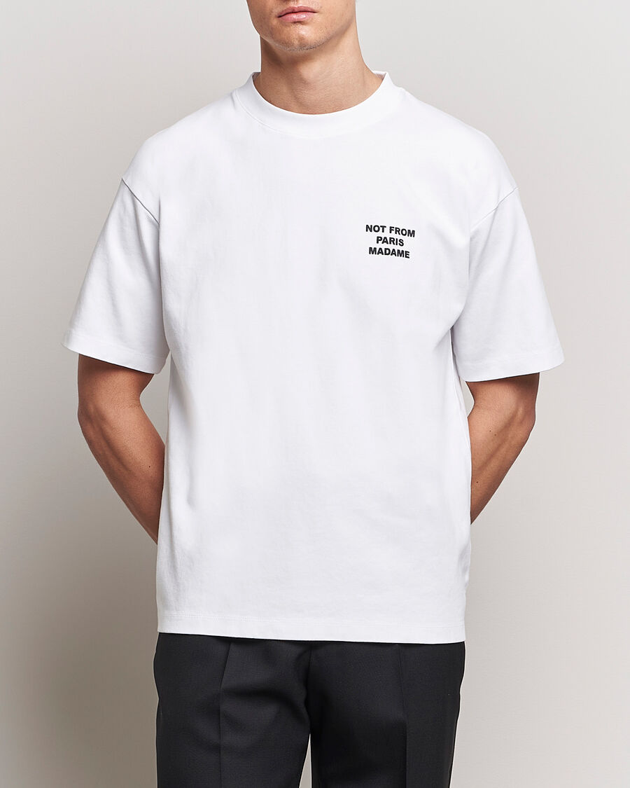 Drôle de Monsieur Slogan T-Shirt Optic White men L Hvid