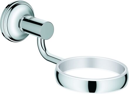 Grohe Essentials Authentic Halter chrome, pour verre, distributeur de savon / bol