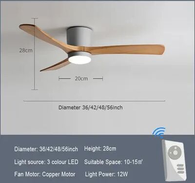 On Spot Shop Whisper Quiet Flush Mount Ceiling Fan With Light , Blade Carved Wood Design, Remote Control & Reversible Motor 2 42 Inch 108cm