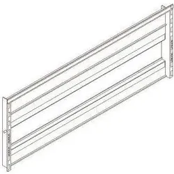 Eaton, Präsentationstafel, DIN afdaekning 4 x 1,5 modul saet, lysningsmål pr. 4 modul dinskinne er 431mm svarende til 12stk