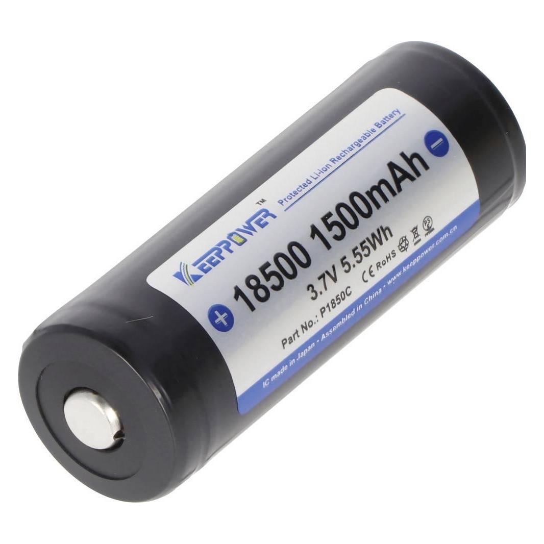 Keeppower Spezial-Akku 18500 Li-Ion 3.7 V 1500 mAh 1 St. (1500 mAh, 3.70 V) (AKT-12020)