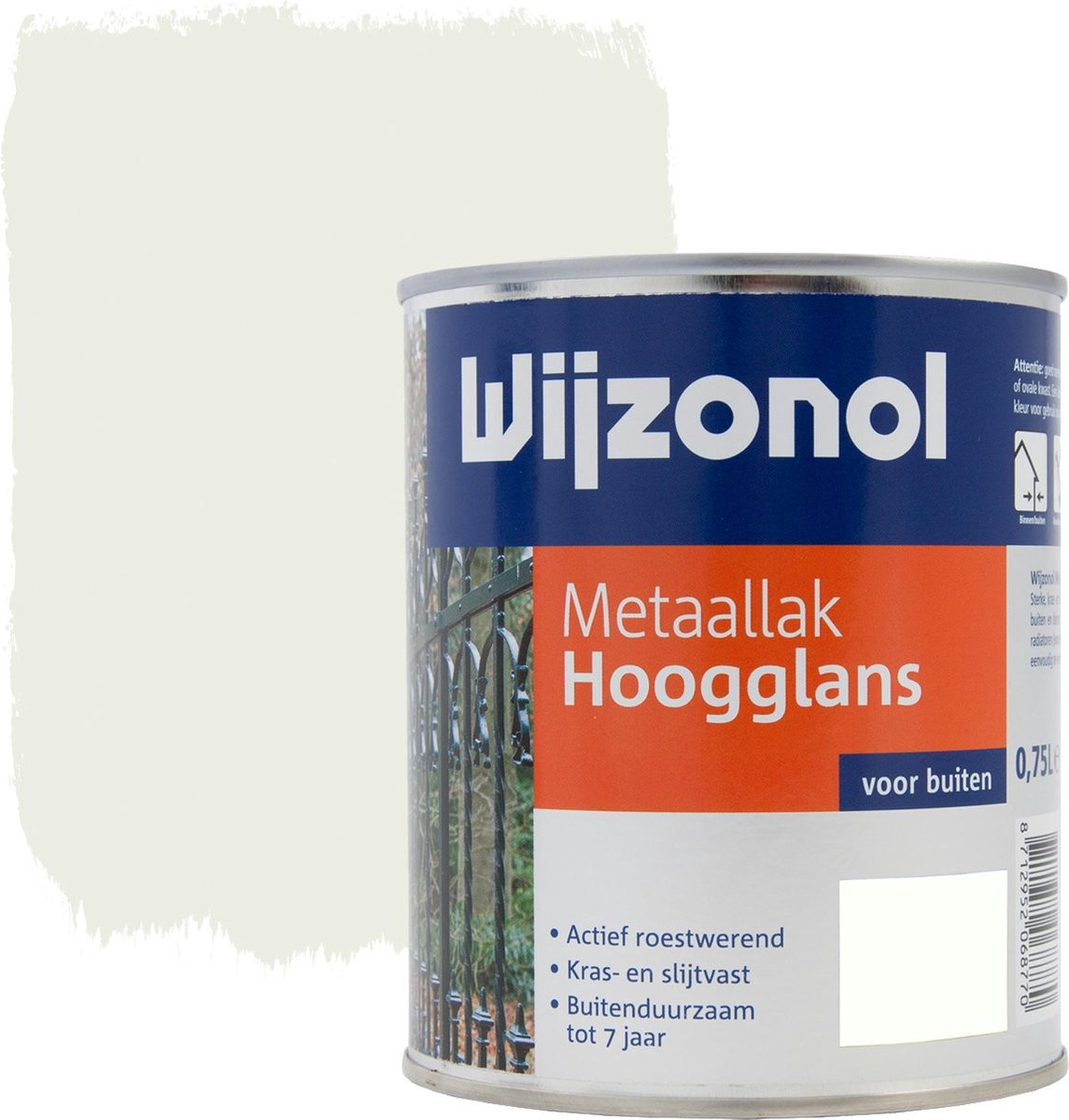 Wijzonol Metaallak Hoogglans RAL9010 750 ml