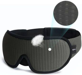 Smart Shopping Spot Soft Padded Sleeping Mask Block Out Light, Ergonomic Eye Shade Blindfold For Restful Sleep grey