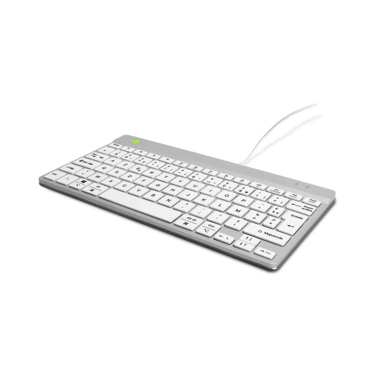 R-GO TOOLS COMPACT BREAK ERGONOMIC KEYBOARD QWERTY (FR) WITH WHITE