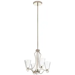 Pendelleuchte Deckenlampe Hängelampe LED Badezimmerlampe IP44 Nickel D 50,3 cm