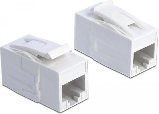 Delock 86299 RJ-45 Vrouwelijke Connector Wit Plat