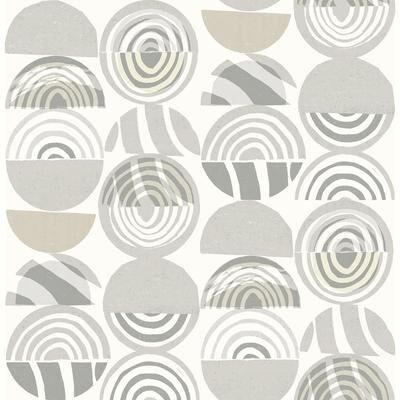 A-Street Prints Mage Light Grey Mod Geometric Wallpaper