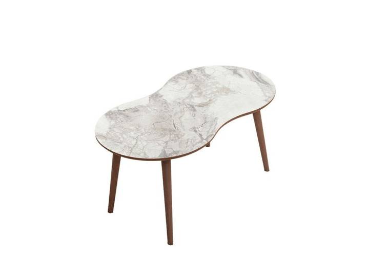 Table basse en bois  Moon  99 x 54 x 45 cm - Blanc