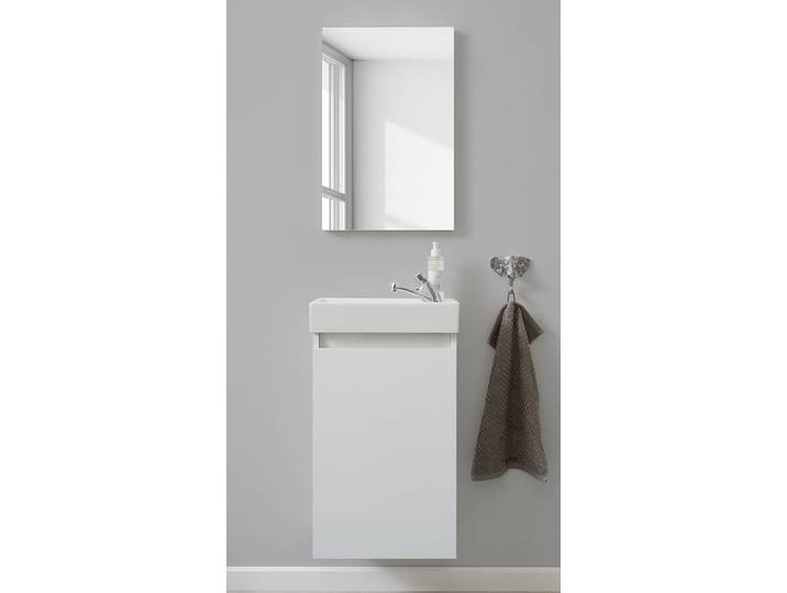 Badezimmerset Chap 2-teilig 40 x 209 x 22cm Weiß/Weiß