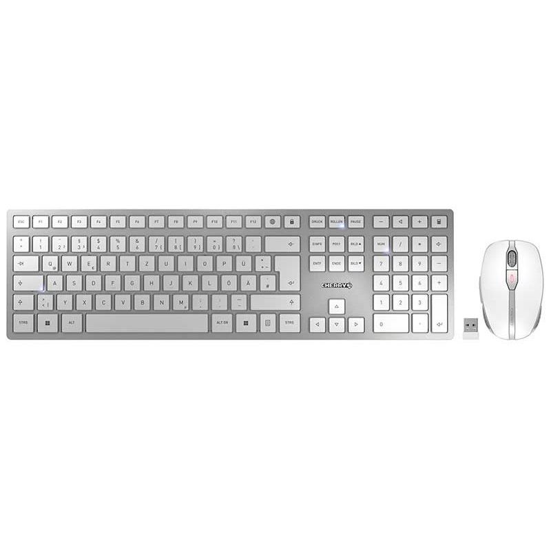 CHERRY DW 9100 Slim Deutsch USB 2.4GHz Bluetooth silber