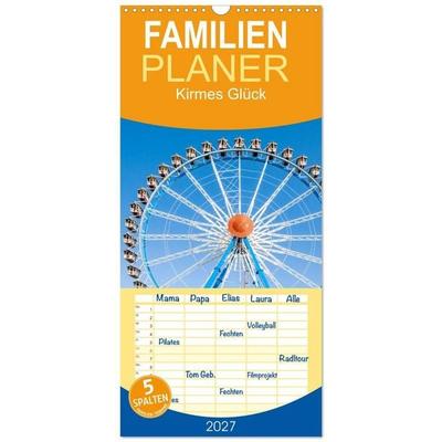 Familienplaner 2027 - Kirmes Glück mit 5 Spalten (Wandkalender, 21 x 45 cm) CALVENDO
