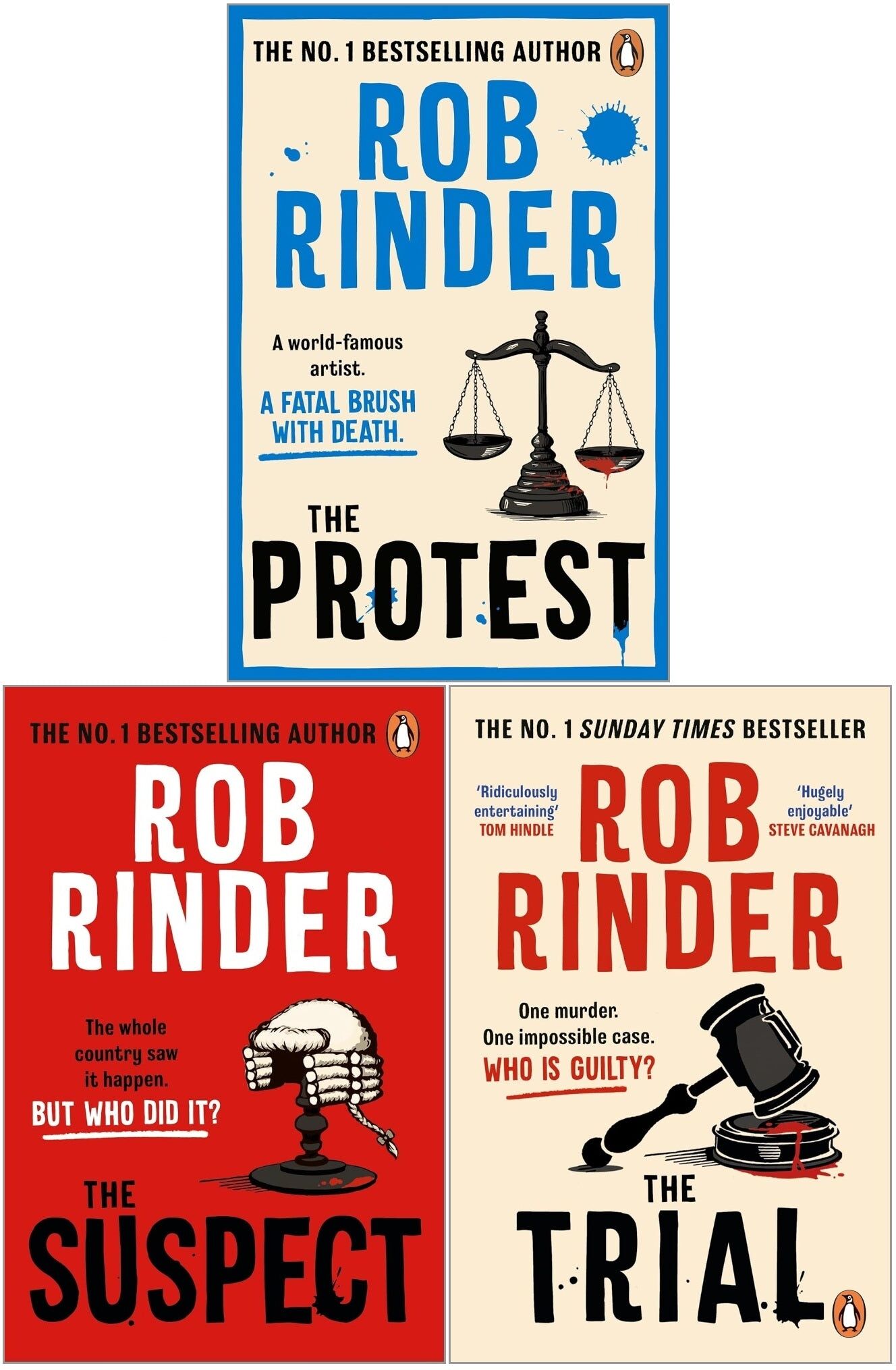 Penguin Rob Rinder 3 Books Collection Set (The Trial, The Suspect, The Protest)
