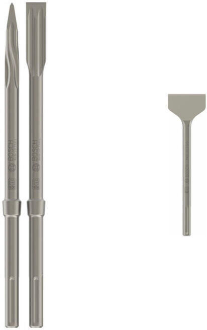 Set Bosch SDS max Meißel 4tlg + Fliesenmeißel 300×80 mm