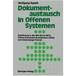Dokumentaustausch in Offenen Systemen, Fachbücher von Wolfgang Appelt