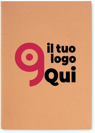MID PAPER BOOK A5 riciclato FSC copertina cartone, 80 pagine Personalizzate o neutre