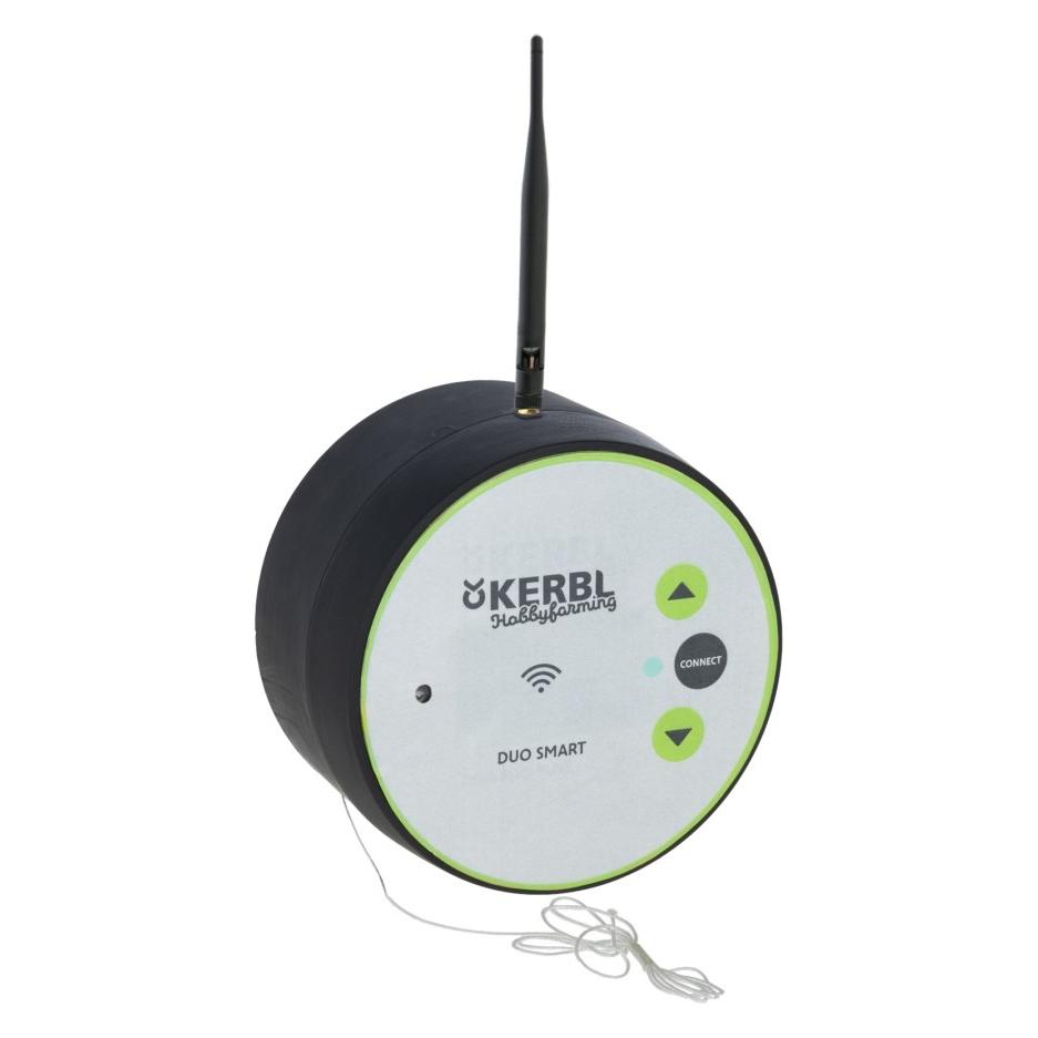 Kerbl Hobbyfarming Steuerung Duo Smart, Hühnerklappe, grau/grün, Tageslicht- und Zeitsteuerung, Bedi (76241809)
