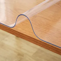 VEVOR PVC Tischabdeckung 101,6 x 182,8 cm, 1,5 mm Dicker Transparenter Tischschutz, Rechteckige transparente Schreibtischunterlage, Wasserdicht Tischschutz PVC Folie für Büro-Kommode, Nachttisch