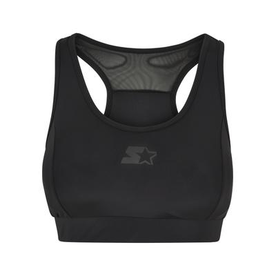 Sport-BH STARTER BLACK LABEL "Starter Black Label Damen Ladies Starter Mesh Bra", Damen, Gr. M, Cup 0, schwarz, 80% Polyamid, 20% Elasthan, BHs Sport-BH
