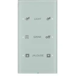 Berker 75143150 Touch-Sensor 3fach Komfort R.3 Glas konfiguriert, polarweiß