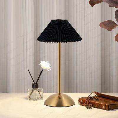 Inspired Living Rechargeable Table Lamp With Touch Sensor Wireless LED Bedside & Reading Light black