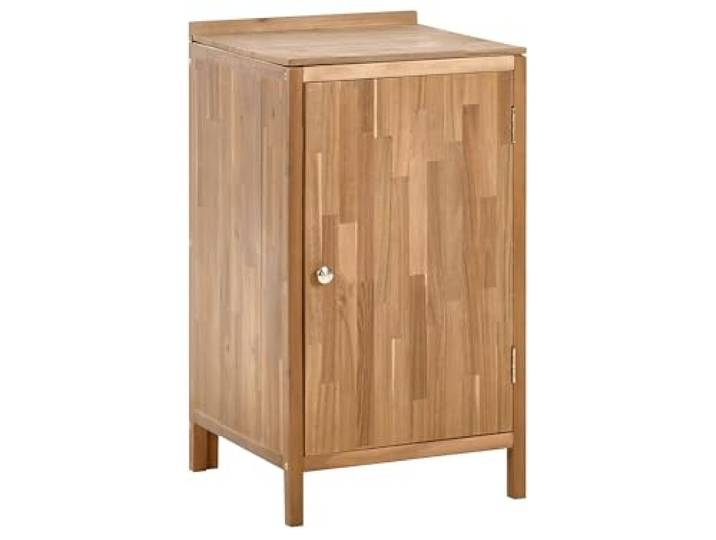 Outdoor-Küchenschrank Akazienholz braun schmal 50x50x90 cm mit Tür Venosa