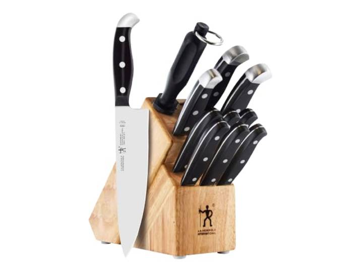 HENCKELS 35309-000 Statement Messerset mit Block, Edelstahl, Natürlich