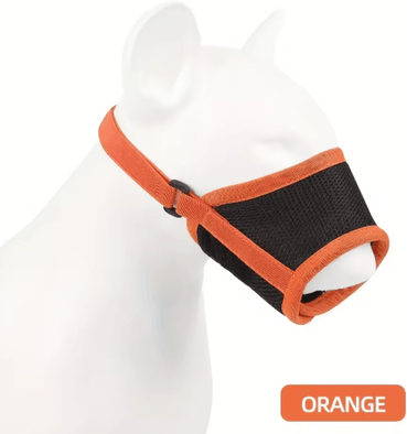Inspire Picks Breathable Dog Muzzle Mask Adjustable Mesh Safety Mask For Dogs orange l