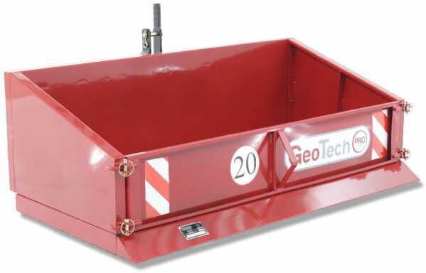 Kippbarer Heckcontainer für Traktor GeoTech Pro TB210 aus Metall - Transportschaufel