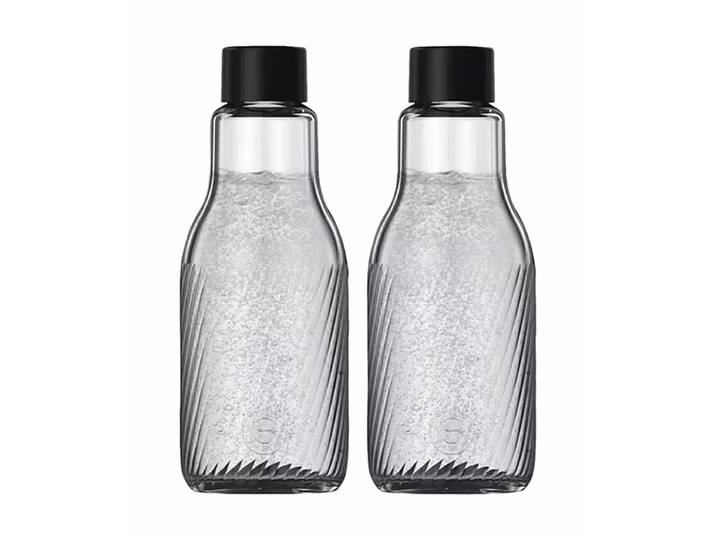 Sodastream Crystal Glaskaraffe 0.95L TP – Wassersprudler Zubehör – schwarz