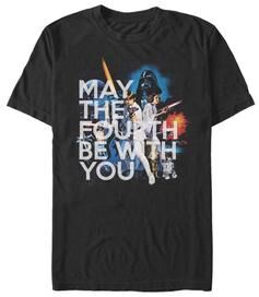 Men's Big & Tall Original Fourth Tops & Tees by Mad Engine in Black (Size XLT)