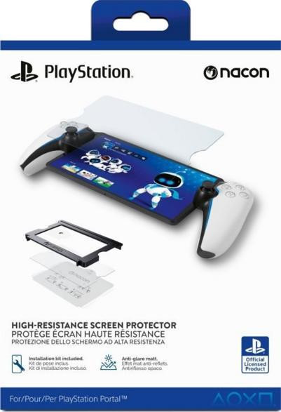 Nacon PSOFPORTFORCEGLASS Beschermfolie voor Sony Playstation Portal, Zwart, Transparant, 9H