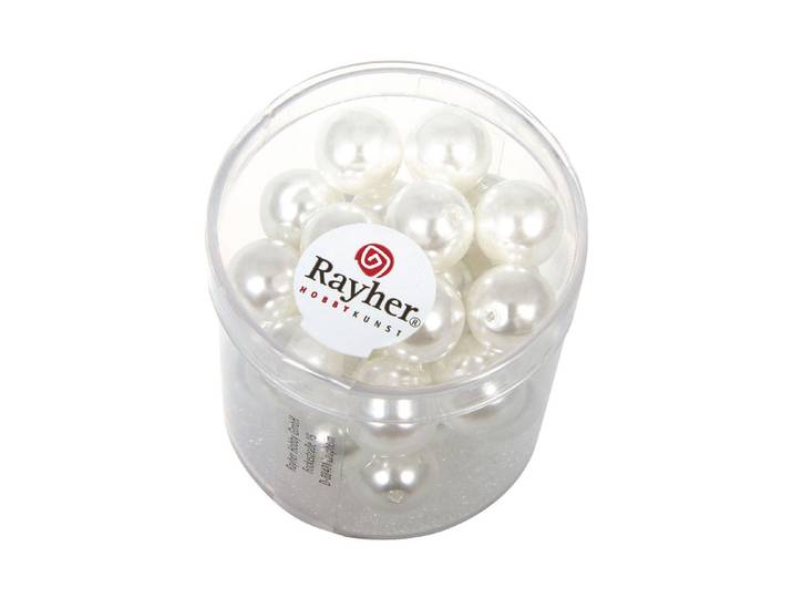 Rayher Renaissance Glaswachsperlen 1 cm 35 Stück