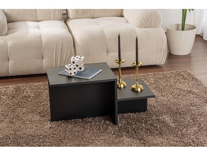 Skye Decor, Harmony - Wood Black, Couchtische, Holz Schwarz, 80 x 40 x 40 cm