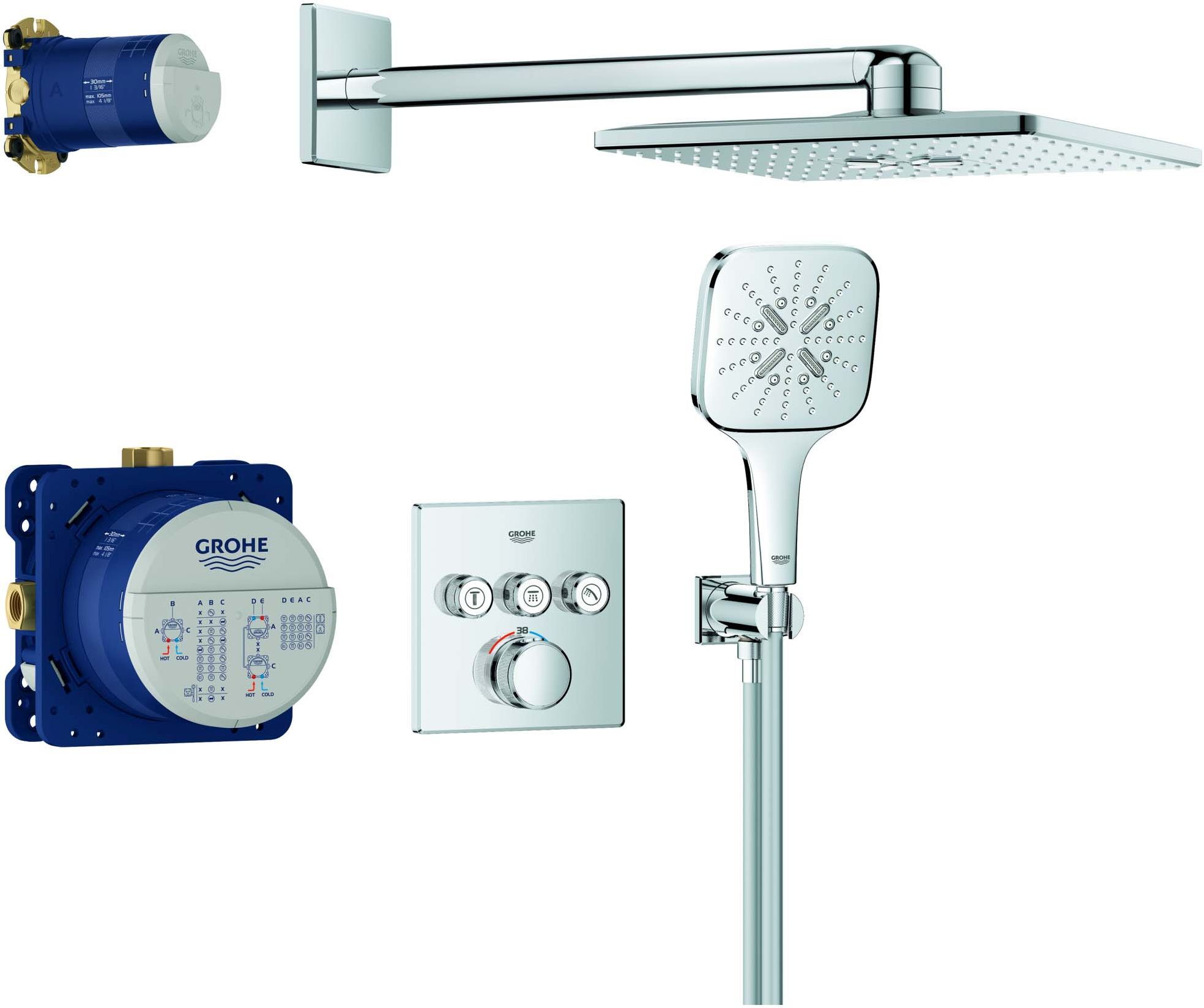 Grohe Grohtherm Smartcontrol système de douche 34864000 encastré, chromé