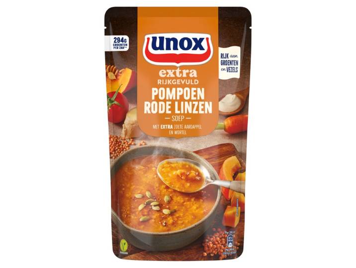 Unox Pompoen Rode Linzen Soep - 570 ml