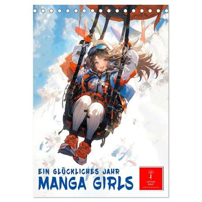 Manga Girls - ein glückliches Jahr (Tischkalender 2027 DIN A5 hoch), CALVENDO Monatskalender