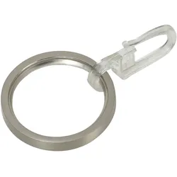 Flachringe Edelstahloptik (D 4 cm) - silber - D 4 cm