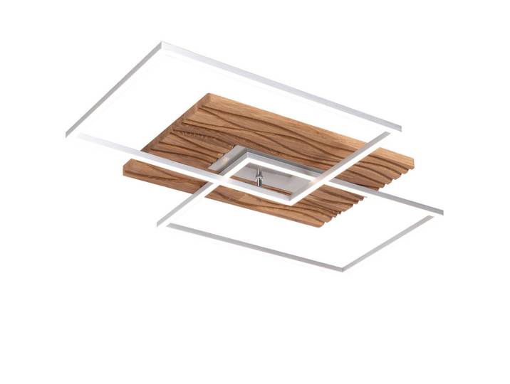 Waldwelt Led-Deckenleuchte Panama, Holz, massiv, Holz, 56x7x75 cm, Made in Germany, Farbtemperaturwechsler, Lampen & Leuchten, LED Beleuchtung, LED-Deckenleuchten