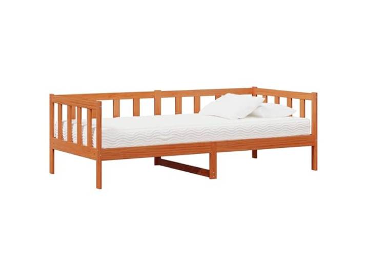 RJPLMFV Beistellbett, massives Kiefernholz, 90 x 200 cm mit Matratze mit 7 Taschenfedern, inklusive Lattenboden, Polyester, für Schlafzimmer oder Wohnzimmer