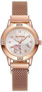 Fusion Finds Kitty Crystal Bow Magnetic Watch For Women Cute Kawaii Quartz Bracelet Watch c