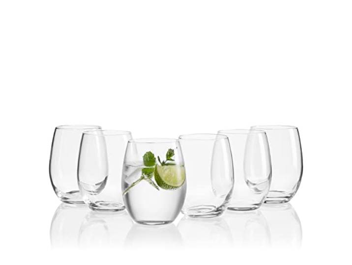 MÄSER 933625 Il Premio 6 Trinkgläser, Wassergläser, Saftgläser, Gläser Set 36 cl aus hochwertigem Kristall, geblasene Kristallgläser für Gin Tonic, Wasser, Säfte und Schorlen