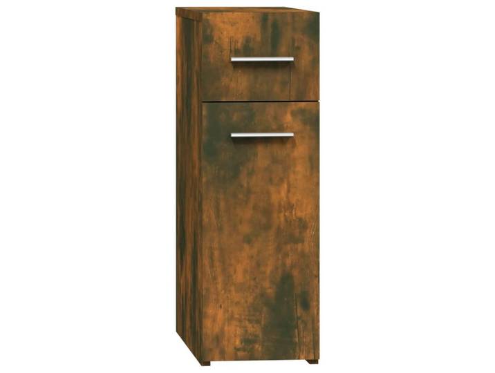 furnicato Apothekerschrank 20 x 45,5 x 60 cm Räuchereiche (1-St) Stabiler Vorratsschrank mit Wandhalterung für maximale Sicherheit