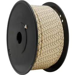 Kopp 153509009 Textilleitung, rund, 2-adrig, 50m-Spule, beige zick-zack  - 50 Meter