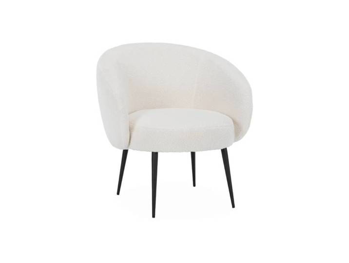 sweeek - Fauteuil cosy design métal et bouclette HIMA