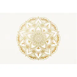 FOTOTAPETE Mandala Blume gold weiß 336/225 cm