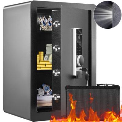 2.2 Cu Ft Biometric Safe With Digital Keypad & Fireproof Document Bag For Home Security 2.2 Cu Ft Biometric Safe With Digital Keypad & Fireproof Document Bag For Home Security