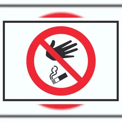 HB-Druck Bitte keine Kippen auf den Boden werfen Symbol Schild A5 (148x210mm)