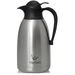 Promis Stahlkanne 2 0 l Teedruck, Thermoskanne, Silber